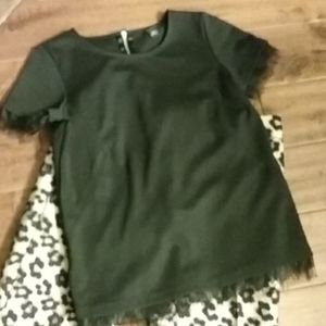 Beautiful black top with gold zipper detail